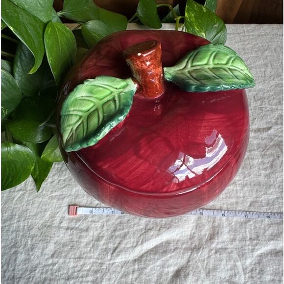 Vintage Hand Painted Apple Canister - Picture 6 of 7
